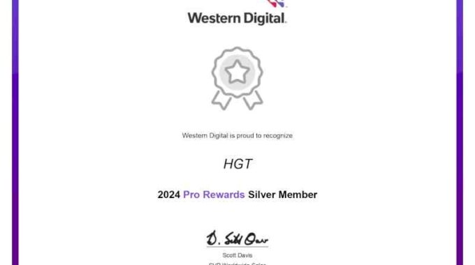 Western Digital Pro Rewards Certificate